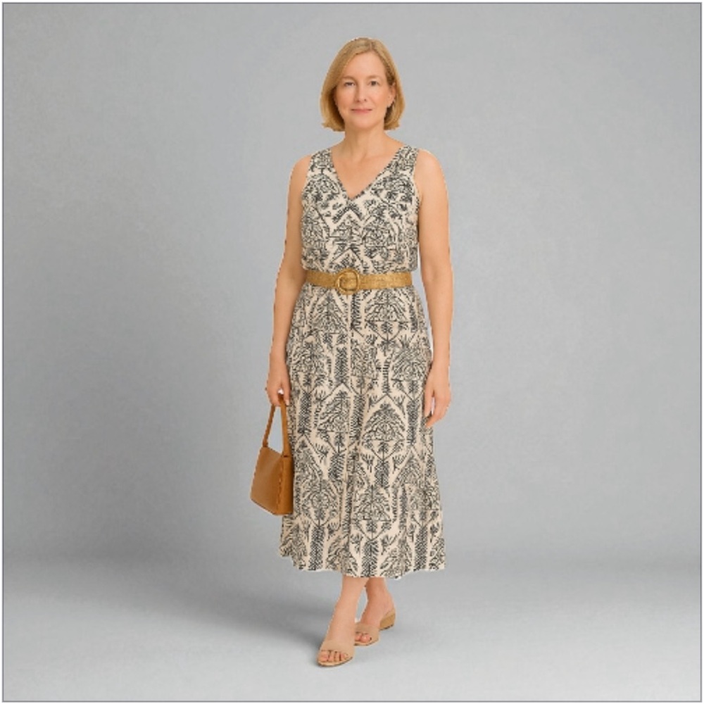 Summer Skirt set with belt Black/White